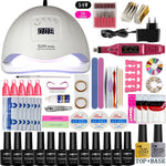 Load image into Gallery viewer, Nail Set UV LED Lamp Dryer With 18/12/10pcs Nail Gel Polish Kit Soak Off Manicure Tools Set electric Nail drill For Nail Tools
