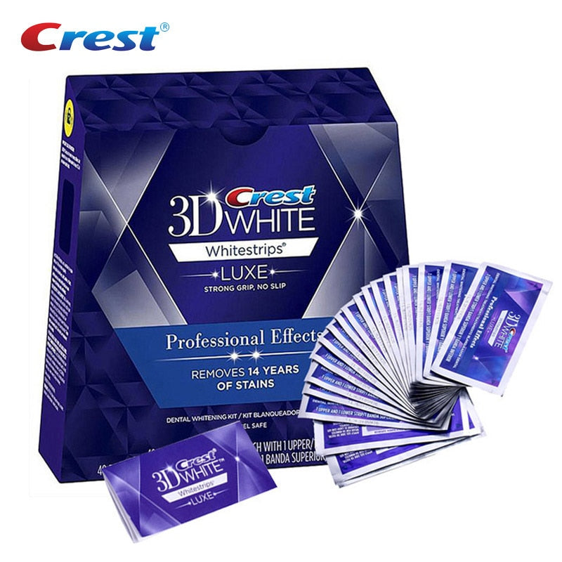 3D White Teeth Whitening Strips Professional Effects White Tooth Soft Toothbrush