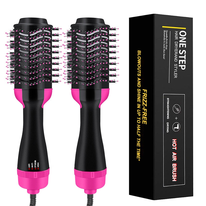 One Step Hair Dryer & Volumizer Salon Hot Air Paddle Styling Brush electric Iron