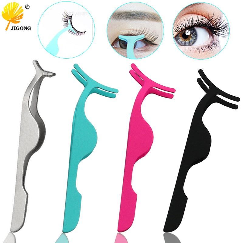 1pc False Eyelash Tweezers Fake Eye Lash Applicator Eyelash Extension