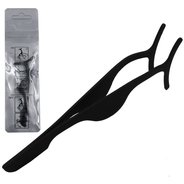 1pc False Eyelash Tweezers Fake Eye Lash Applicator Eyelash Extension