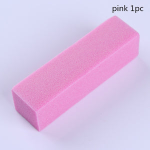 White Nail Art Buffers Sanding Block Buffing Grinding