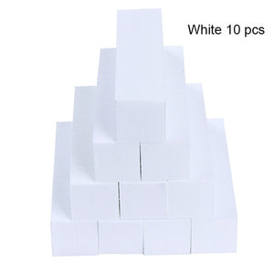 White Nail Art Buffers Sanding Block Buffing Grinding