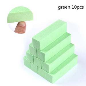 White Nail Art Buffers Sanding Block Buffing Grinding