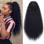 Load image into Gallery viewer, Vigorous Drawstring Ponytail Hair Synthetic Long Afro Kinky Curly
