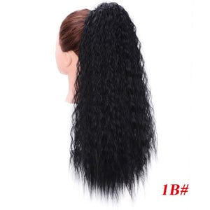 Vigorous Drawstring Ponytail Hair Synthetic Long Afro Kinky Curly