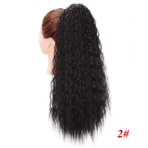 Vigorous Drawstring Ponytail Hair Synthetic Long Afro Kinky Curly