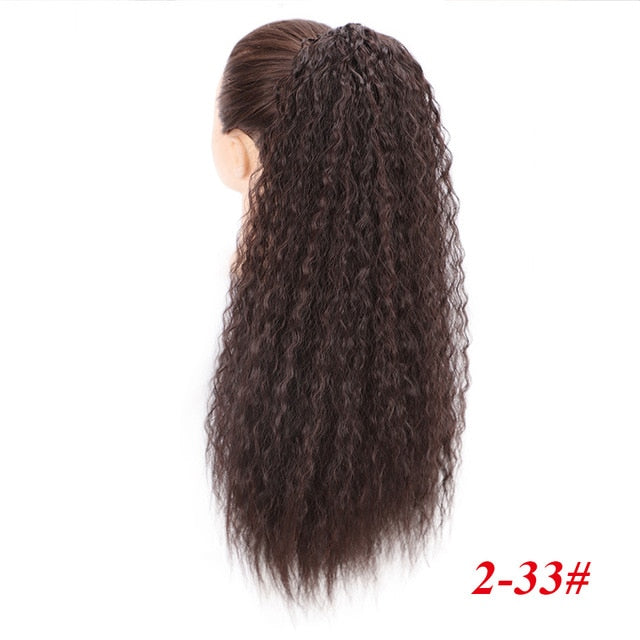 Vigorous Drawstring Ponytail Hair Synthetic Long Afro Kinky Curly