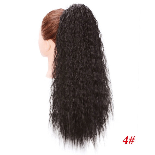 Vigorous Drawstring Ponytail Hair Synthetic Long Afro Kinky Curly