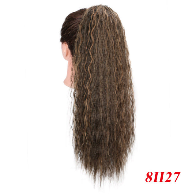 Vigorous Drawstring Ponytail Hair Synthetic Long Afro Kinky Curly