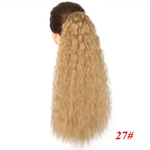 Vigorous Drawstring Ponytail Hair Synthetic Long Afro Kinky Curly