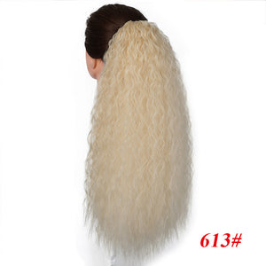 Vigorous Drawstring Ponytail Hair Synthetic Long Afro Kinky Curly