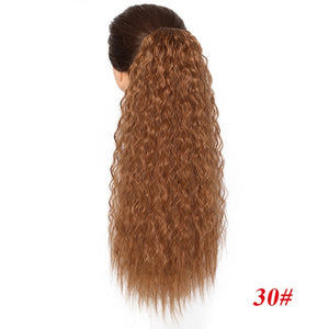 Vigorous Drawstring Ponytail Hair Synthetic Long Afro Kinky Curly