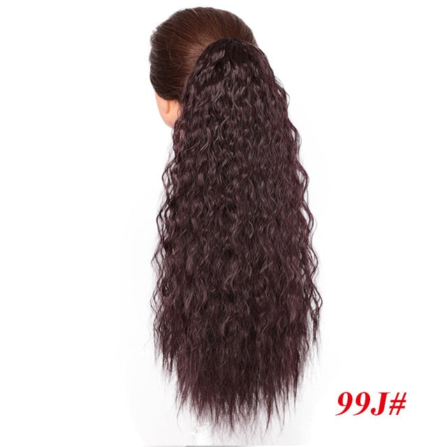 Vigorous Drawstring Ponytail Hair Synthetic Long Afro Kinky Curly