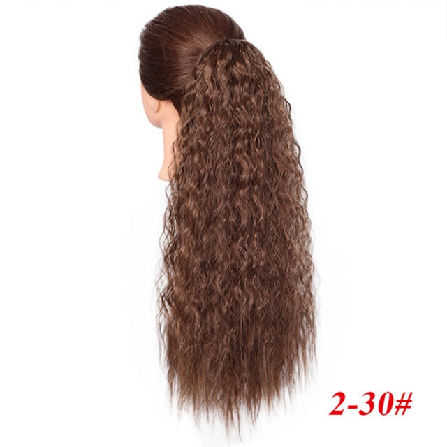 Vigorous Drawstring Ponytail Hair Synthetic Long Afro Kinky Curly