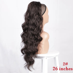 Vigorous Drawstring Ponytail Hair Synthetic Long Afro Kinky Curly