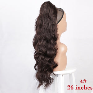 Vigorous Drawstring Ponytail Hair Synthetic Long Afro Kinky Curly