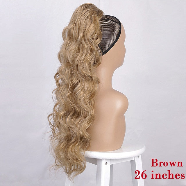 Vigorous Drawstring Ponytail Hair Synthetic Long Afro Kinky Curly