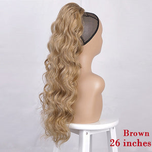 Vigorous Drawstring Ponytail Hair Synthetic Long Afro Kinky Curly