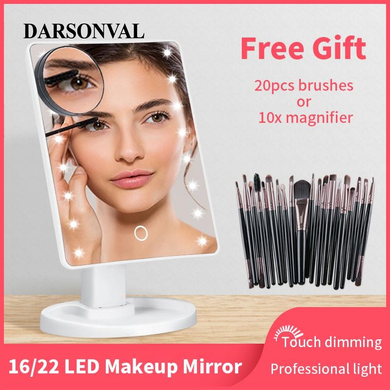 LED Makeup Mirror Illuminated Mirror- Light 16/22 Touch Screen