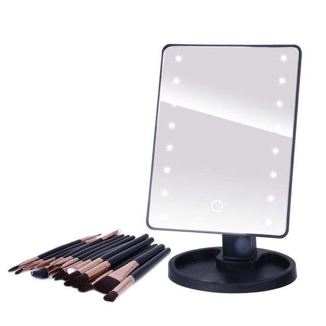 LED Makeup Mirror Illuminated Mirror- Light 16/22 Touch Screen