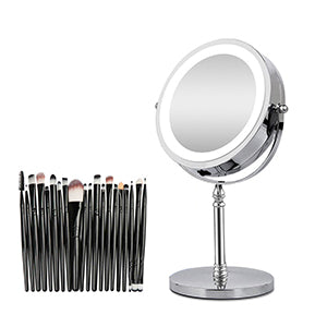 10X Magnifying Makeup Mirror With LED Light Cosmetic Mirrors