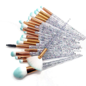 20pcs Diamond Makeup Brush Set Eye Brush Beauty Tools