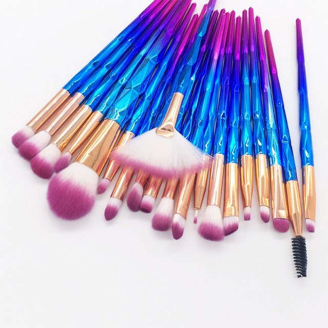 20pcs Diamond Makeup Brush Set Eye Brush Beauty Tools