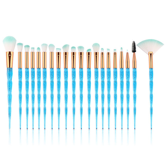 20pcs Diamond Makeup Brush Set Eye Brush Beauty Tools