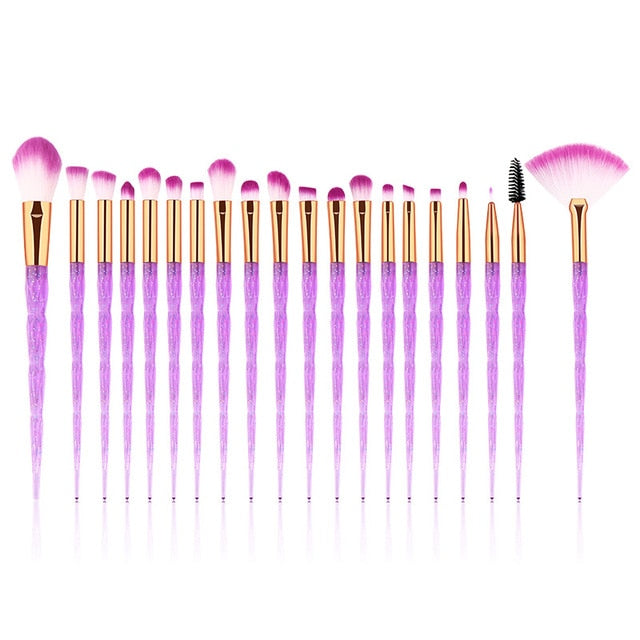 20pcs Diamond Makeup Brush Set Eye Brush Beauty Tools