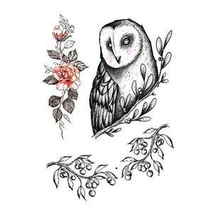 1 PC Fashion Women Girl Temporary Tattoo Sticker Black Roses Design