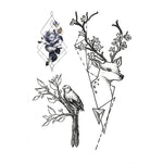 Load image into Gallery viewer, 1 PC Fashion Women Girl Temporary Tattoo Sticker Black Roses Design
