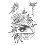 Load image into Gallery viewer, 1 PC Fashion Women Girl Temporary Tattoo Sticker Black Roses Design
