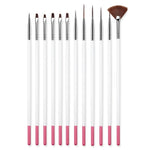 Load image into Gallery viewer, ROHWXY Nail Brush For Manicure Gel Brush For Nail Art 15Pcs/Set Ombre Brush
