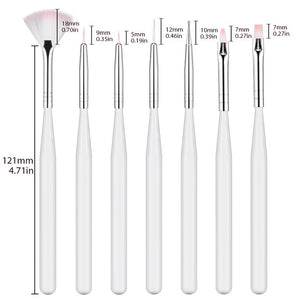 ROHWXY Nail Brush For Manicure Gel Brush For Nail Art 15Pcs/Set Ombre Brush