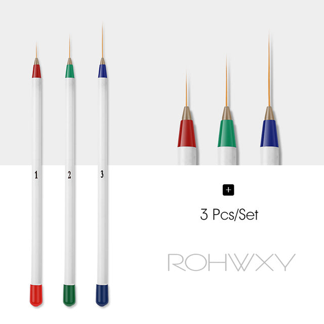 ROHWXY Nail Brush For Manicure Gel Brush For Nail Art 15Pcs/Set Ombre Brush