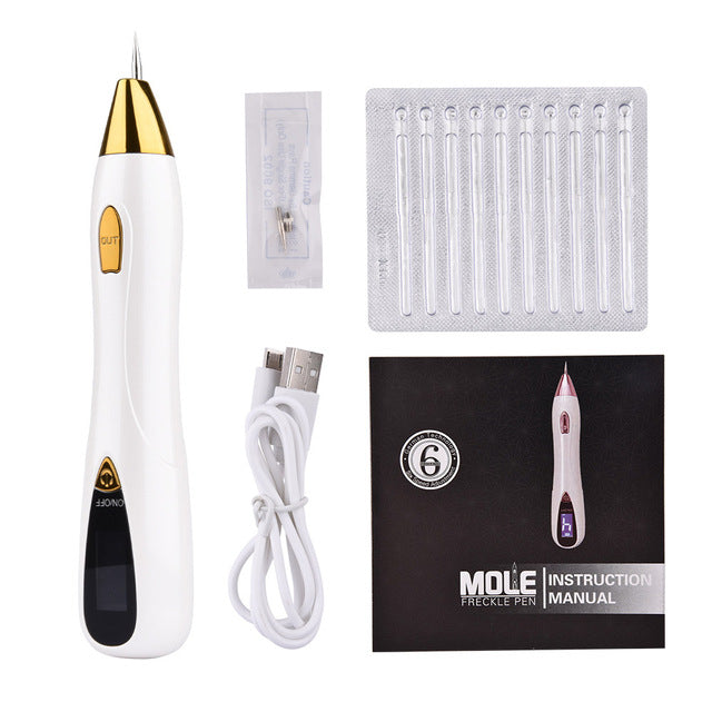 Skin Care Laser Mole Tattoo Freckle Removal Pen LCD Sweep Spot Mole Removing