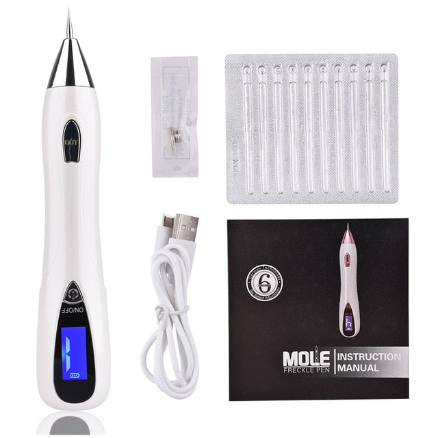Skin Care Laser Mole Tattoo Freckle Removal Pen LCD Sweep Spot Mole Removing