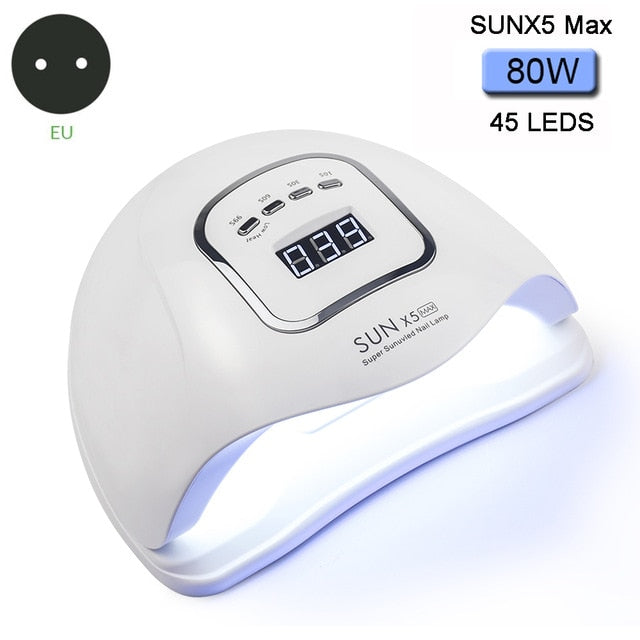 80W LED Nail Lamp Nail Dryer Dual hands 45 PCS LED UV Lamp