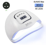 Load image into Gallery viewer, 80W LED Nail Lamp Nail Dryer Dual hands 45 PCS LED UV Lamp
