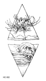 Load image into Gallery viewer, Water Transfer Tattoo Minimalist small sun moon tattoo Body Art Waterproof
