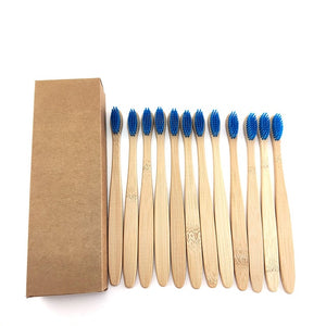 12 pcs/Pack Natural Pure Bamboo Toothbrush