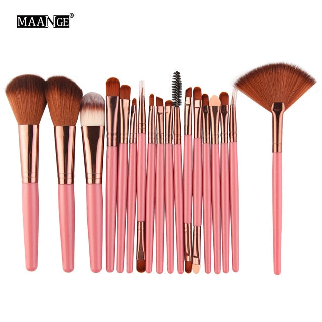 MAANGE 6/15/18Pcs Makeup Brushes Tool Set