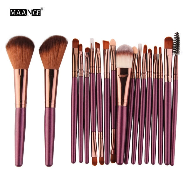 MAANGE 6/15/18Pcs Makeup Brushes Tool Set