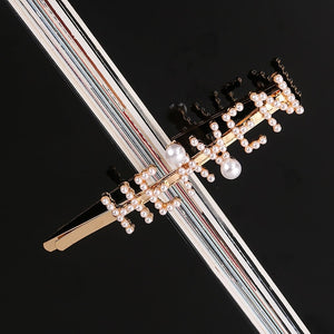 Simple Letter Rhinestone Hairpins Women Hair Clips