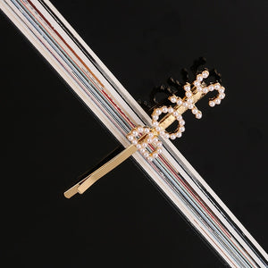 Simple Letter Rhinestone Hairpins Women Hair Clips