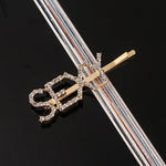 Load image into Gallery viewer, Simple Letter Rhinestone Hairpins Women Hair Clips
