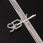 Load image into Gallery viewer, Simple Letter Rhinestone Hairpins Women Hair Clips
