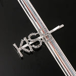 Load image into Gallery viewer, Simple Letter Rhinestone Hairpins Women Hair Clips
