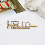 Load image into Gallery viewer, Simple Letter Rhinestone Hairpins Women Hair Clips
